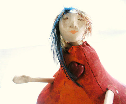art doll - Tangerine - by Lea K. Tawd