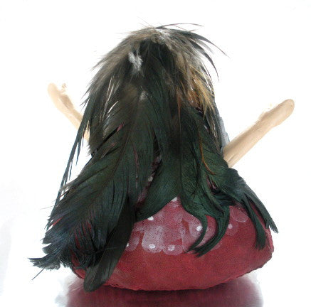 rear view painted art doll by Lea K. Tawd